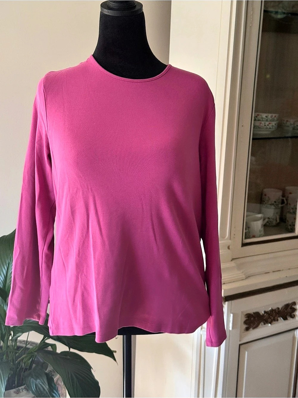 Pendleton Long Sleeve Cotton Tee in Pink XL Like New